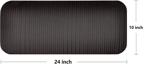 Vista 9 de Fitvids All Purpose 1/2-Inch Extra Thick High Density Anti-Tear Exercise Yoga Mat and Knee Pad with Carrying Strap, Multiple
