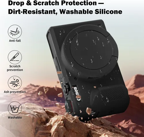 Vista 3 de Funda de silicona para cámara Canon PowerShot G7X Mark III (negro)