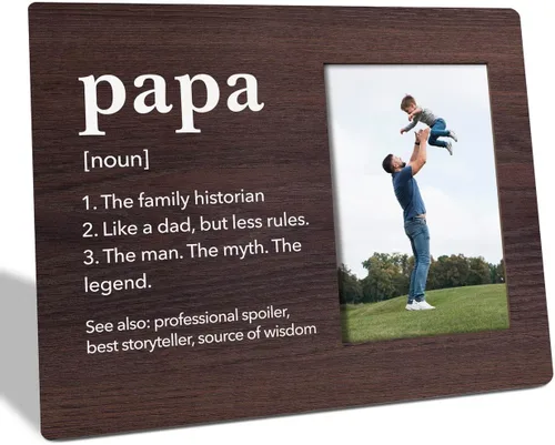 Vista 9 de Regalos para papá: placa de marco de fotos, feliz día del padre, divertido marco de fotos, regalo ideal para papá de hija o hijo