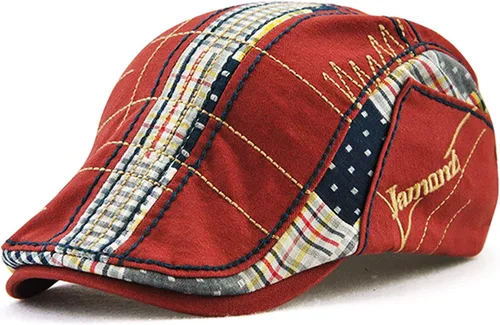 Vista 8 de M MOACC Sombrero de boina de algodón con hebilla de algodón ajustable Newsboy Sombreros Cabbie Gatsby Cap