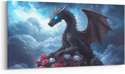 Vista 9 de Castle Walls Canvas Wall Art,Medieval Themed Modern Wall Hangings Posters,Knight Wall Canvas Wall Decor Bathroom Artwork,38"Lx19"W