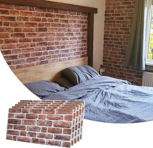 Vista 23 de Dundee Deco Paneles de pared 3D de ladrillo sintético, revestimiento, paneles de pared con aspecto de piedra gris, revestimiento de espuma