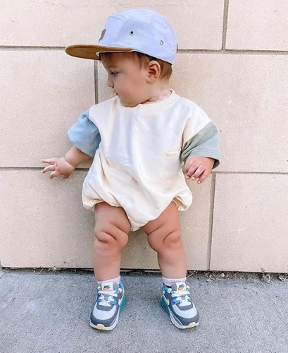 Vista 2 de Twopumpkin Mameluco de burbujas para bebé niño, sudadera con cuello redondo, camisa de manga larga de gran tamaño, ropa de otoño e invierno