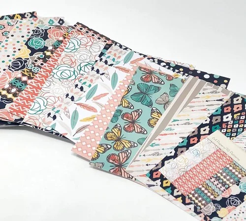 Vista 6 de Paquete de papel con patrón de 6 x 6 pulgadas, Free Spirit, para hacer tarjetas, álbumes de recortes, papel especial, colección de 6 x 6 pulgadas
