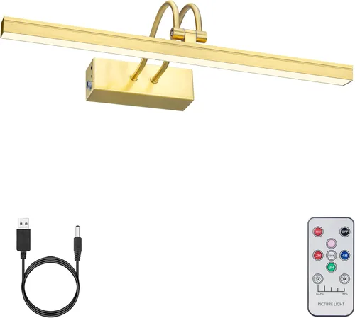 Vista 13 de FUNCHDAY Luz de Imagen Inalámbrica, Luz de Imagen con Batería Recargable de 13" Operada con Pilas y Temporizador Remoto, Luz de Galería Regulable