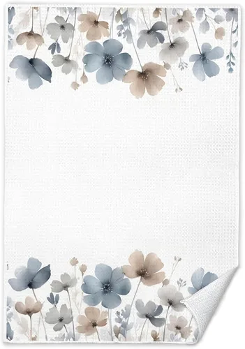 Vista 17 de Chinoiserie - Toallas de cocina florales con lazo coquette, paños de cocina florales azules y blancos para decoración de cocina, toallas de mano