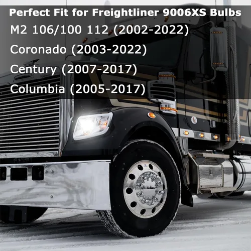 Vista 2 de Bombillas 9006XS HB4A para Freightliner M2 100 106 112 Columbia Coronado Century 6500K blanco alto brillo 9006 luz antiniebla de repuesto HB4