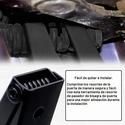 Vista 5 de Kit de reparación de bisagra de puerta RULLINE con herramienta de resorte - Compatible con Chevy GMC Suburban Tahoe - Kit de perno y buje de bisagra