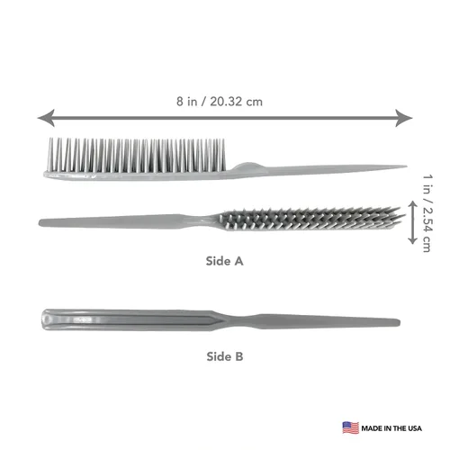 Vista 2 de Allegro Combs Peines de peluquería para peluquería de peluquería de 3 filas para cabello natural y pelucas para cabello rizado, fabricados