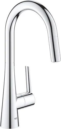 Vista 14 de Grohe 32298003 Zedra Grifo de cocina con triple rociador extraíble de una sola manija en cromo Starlight Cromado