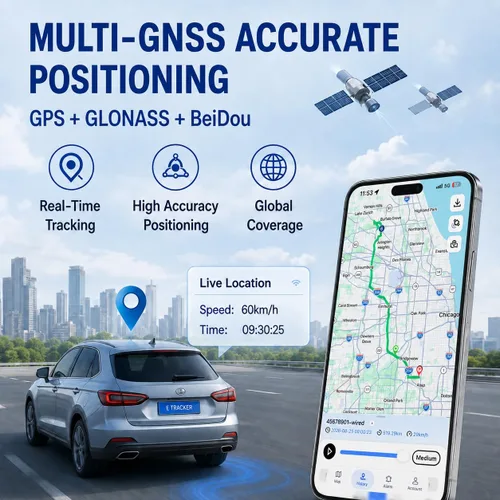 Vista 5 de Perseguidor atado con alambre de GPS para los vehículos, dispositivo