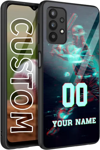 Vista 6 de Funda de goma personalizada con diseño de bandera de Estados Unidos con número de nombre para Samsung Galaxy América Fuego