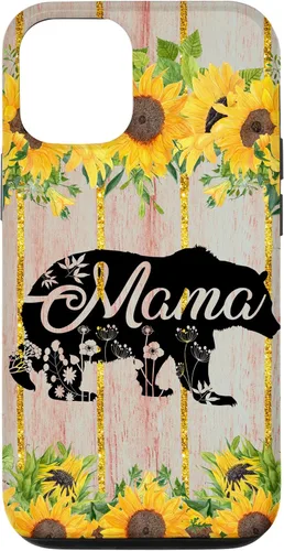 Vista 28 de Mama Bear Rustic Woodgrain Sunflower Farmhouse Country Mama Case for iPhone 17