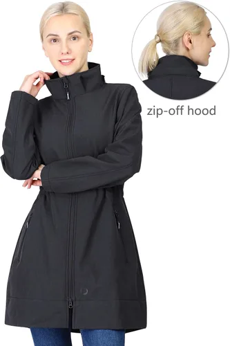 Vista 2 de Outdoor Ventures Caria Softshell - Cortavientos con capucha y forro polar para mujer