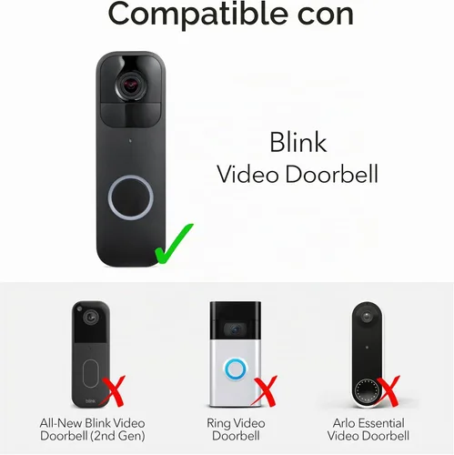 Vista 3 de Wasserstein Cargador solar y soporte, compatible con timbre de video Blink - Energía solar para tu timbre de video Blink (negro)