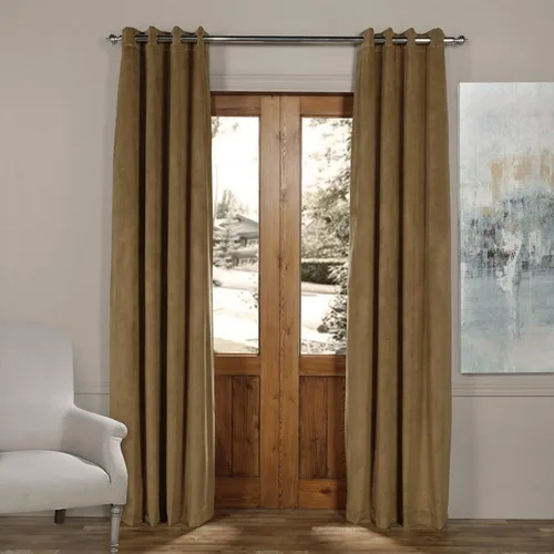 Vista 15 de Half Price Drapes VPCH-110602-84-GRBO cortinas oscurecedoras de ojales terciopelo