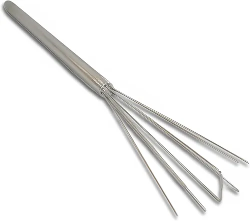 Vista 11 de Rattleware Batidor de café plano de acero inoxidable de mango largo de 11 pulgadas, herramienta de cocina plateada para mezclar sin grumos, duradera