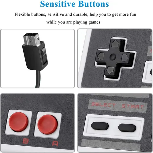 Vista 4 de 4 Pack USB NES Controller, Wiresless Classic Retro PC Gamepad Replacement NES Game Joystick Compatible for Windows PC iOS MAC Linux Raspberry Pi