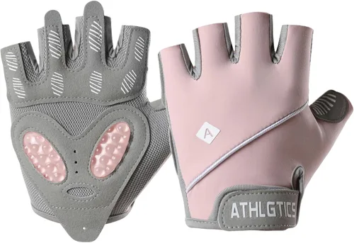 Vista 8 de Guantes de entrenamiento para mujeres y hombres, de gel de sílice semisólido, antideslizantes, guantes de levantamiento de pesas para mujeres