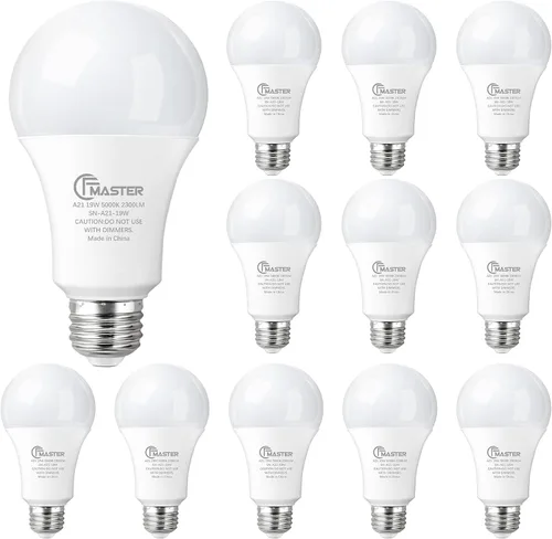 Vista 13 de Bombilla LED A19, bombilla LED equivalente a 75 W, 11 W 2700 K luz blanca cálida, 1100 lúmenes, bombillas no regulables, CRI 85+, sin parpadeo