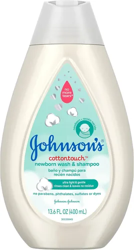 Vista 10 de Johnson's CottonTouch - Jabón y champú para recién nacidos, fabricado con algodón real, 6.8 onzas líquidas