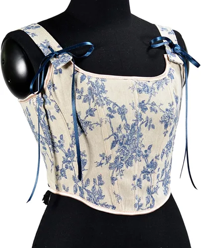 Vista 6 de SHOPESSA Corsé con realce para mujer, estilo victoriano, cinturón steampunk, pirata, renacentista, corsé para sobrebusto