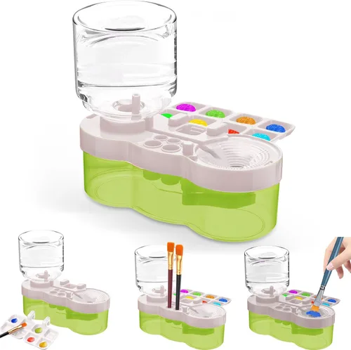 Vista 12 de 2025 Herramienta Mejorada de Limpieza de Pinceles de Pintura, Taza Enjuagadora de Pinceles con Circulación de Agua Corriente para Pintura Artística