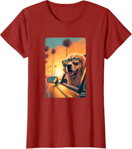 Vista 80 de Golden Retriever - Camiseta divertida de Golden Retriever con lentes, Negro