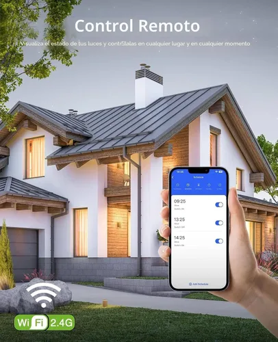 Vista 4 de Interruptores inteligentes GHome Smart para luces, interruptor de luz WiFi inteligente funciona con Alexa y Google Home, un solo polo, requiere