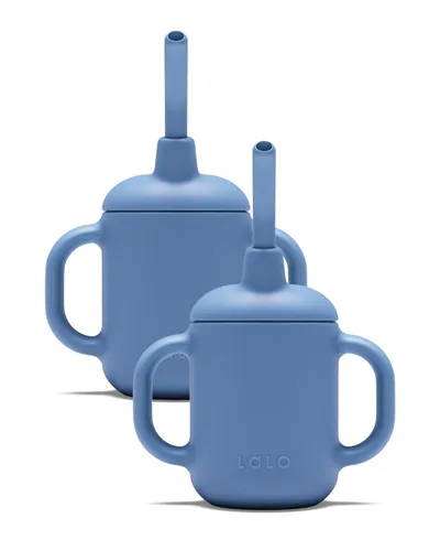 Vista 10 de Lalo Little Cup, Vaso con Pajita de Silicona No Tóxica con Asas - Vaso Entrenador para Bebés y Niños Pequeños - Sistema de Entrenamiento de Mini