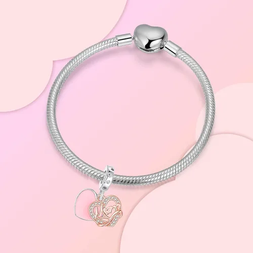 Vista 79 de Dije de girasol con diseño de estrella y luna y elefante para pulsera, collar de plata de ley 925, dijes de corazón de amor para mujer, regalo
