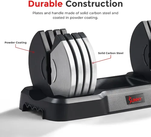 Vista 5 de Sunny Health & Fitness Elite Adjustable Dumbbell