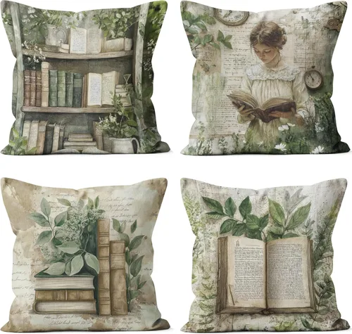 Vista 11 de Juego de 4 fundas de almohada inspiradoras bohemias de 18 x 18 pulgadas, regalos de afirmaciones positivas, coloridas citas motivacionales, fundas