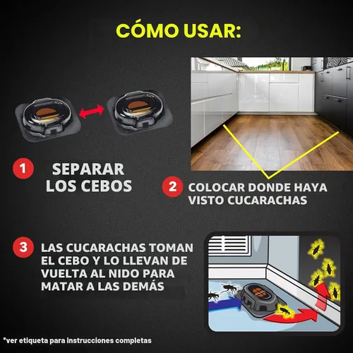 Vista 4 de Raid Double Control - Cebo para cucarachas grandes (8 unidades (paquete de 1))