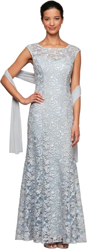 Vista 3 de Alex Evenings Vestido largo sin mangas para madre de la novia con chal para mujer Champán