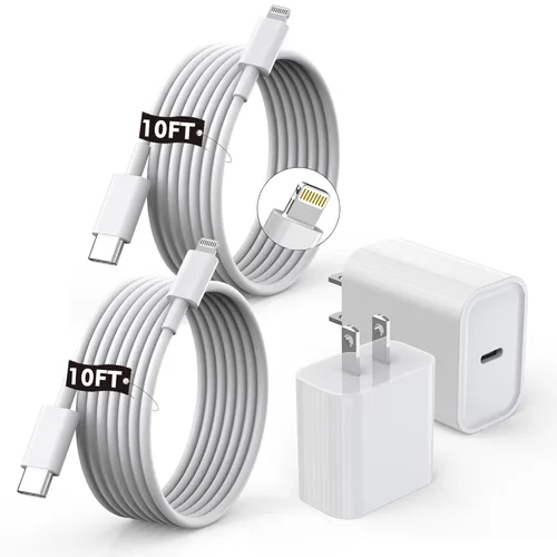 Vista 11 de [Certificado MFi de Apple] Cargador para iPhone 14 de carga rápida, cargador USBC de tipo rápido Blanco