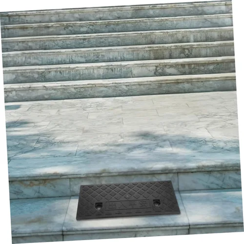 Vista 9 de Rampa de umbral de goma de 1.6 in de alto, almohadillas de rampa Healvian para umbral, rampa antideslizante para sillas de ruedas, rampa de scooter