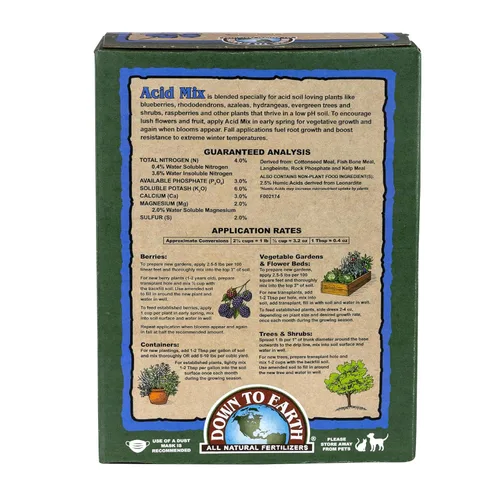 Vista 2 de Down To Earth All Natural Fertilizers Organic Acid Mix - 4-3-6, 5 lb