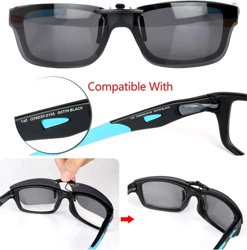 Vista 3 de Gafas de sol polarizadas CLIP-ON para Oakley Crosslink OX8030 55x18