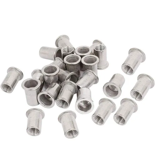Vista 3 de 30 piezas de tuercas remachables de acero inoxidable 1/4-20 Tuercas de remache roscadas Rivnuts Nutsert 1/4-20UNC
