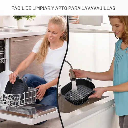 Vista 7 de Komzon Forros de Silicona para Freidora de Aire 3 PCS, Forros para Freidora de Aire Reutilizables, Forros de Silicona para Canasta de Freidora