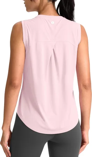 Vista 13 de SANTINY Camiseta sin mangas de entrenamiento para mujer, camiseta atlética Negro