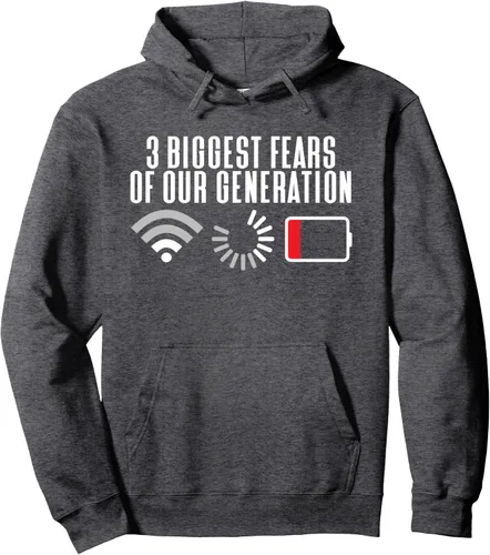 Vista 4 de 3 Biggest Fears Of Our Generation - Sudadera divertida con capucha para hombre y mujer, Negro