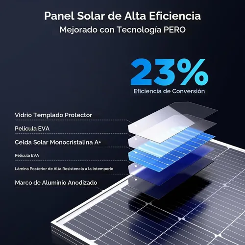 Vista 4 de Panel solar de 800 W, 8 paneles solares de 100 vatios con diseño de alto rendimiento, módulo fotovoltaico monocristalino de alta eficiencia, ideal