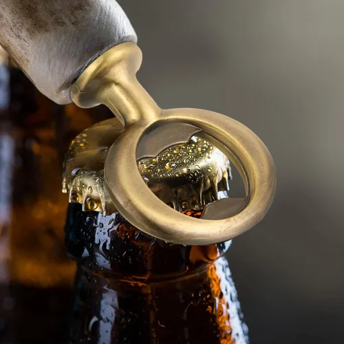 Vista 3 de Patelai Kit de abridor de botellas de metal de 5 piezas, acero inoxidable en blanco, accesorios para bodas, fiestas de vino, proyectos de bricolaje