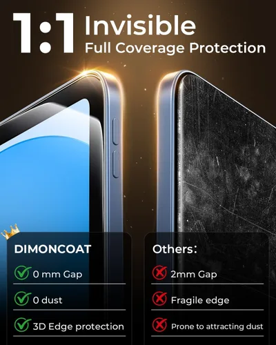 Vista 4 de DIMONCOAT Paquete de 2 protectores de pantalla para iPad A16 de 11 pulgadas 2025 / para iPad de 10.9 pulgadas 2022, vidrio templado con bandeja