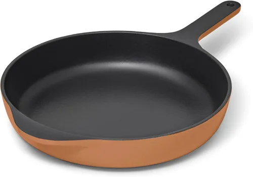Vista 22 de Sartén de Hierro Fundido Caraway - Sartén de Hierro Fundido Esmaltada de 8" con Recubrimiento de 3 Capas de Esmalte - Sin Necesidad de Sazonado
