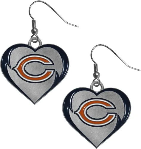 Vista 8 de Siskiyou NFL unisex-adult Heart Dangle Earrings