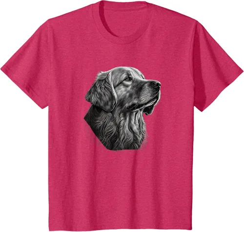 Vista 51 de Camiseta divertida Golden Retriever, Negro