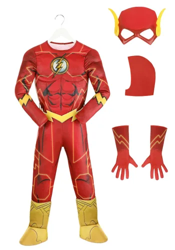Vista 8 de Disfraz Deluxe Flash de DC Comics para Niños Multicolor